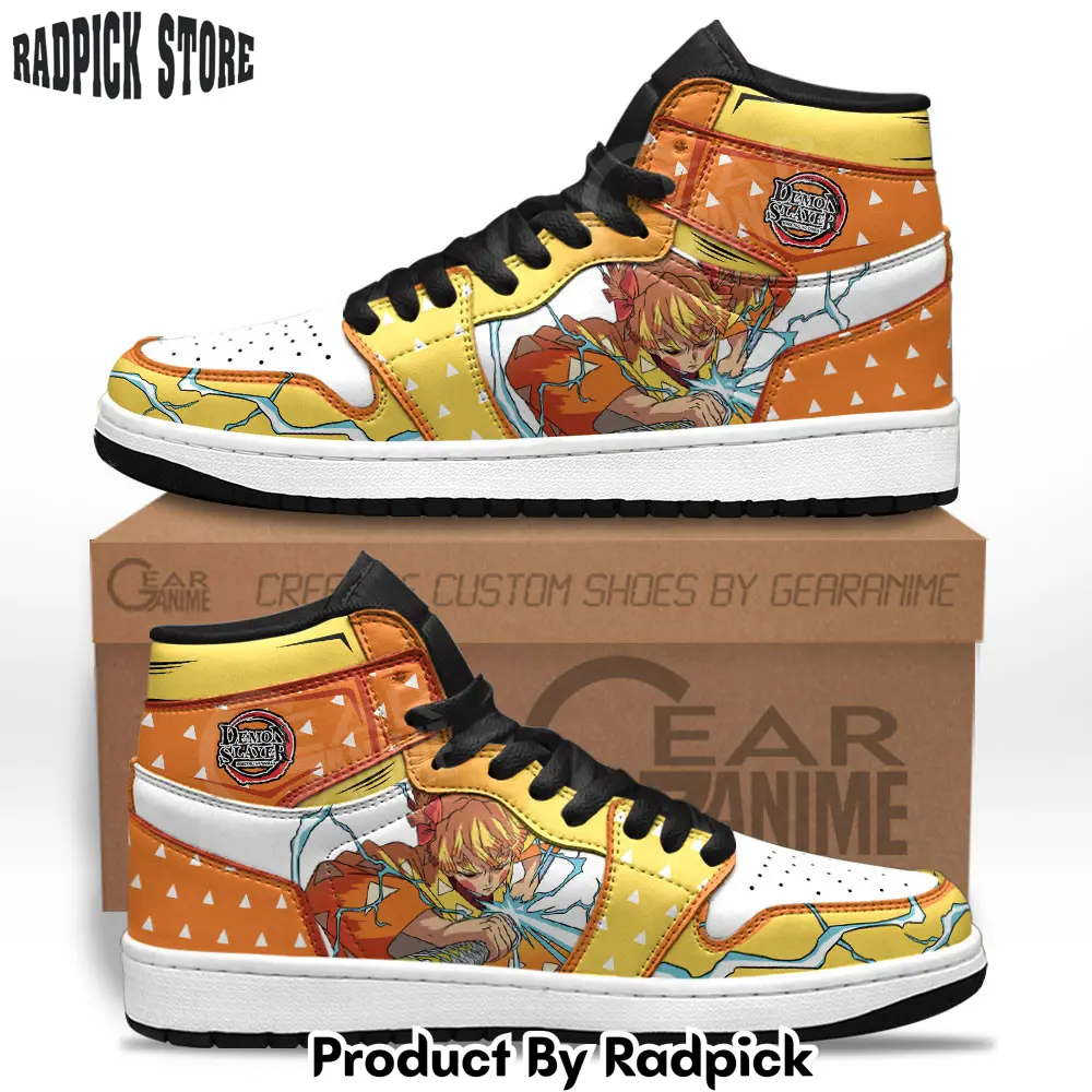 Zenitsu agatsuma air jordan high top sneakers anime mn24  rp0401274